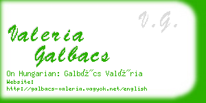 valeria galbacs business card